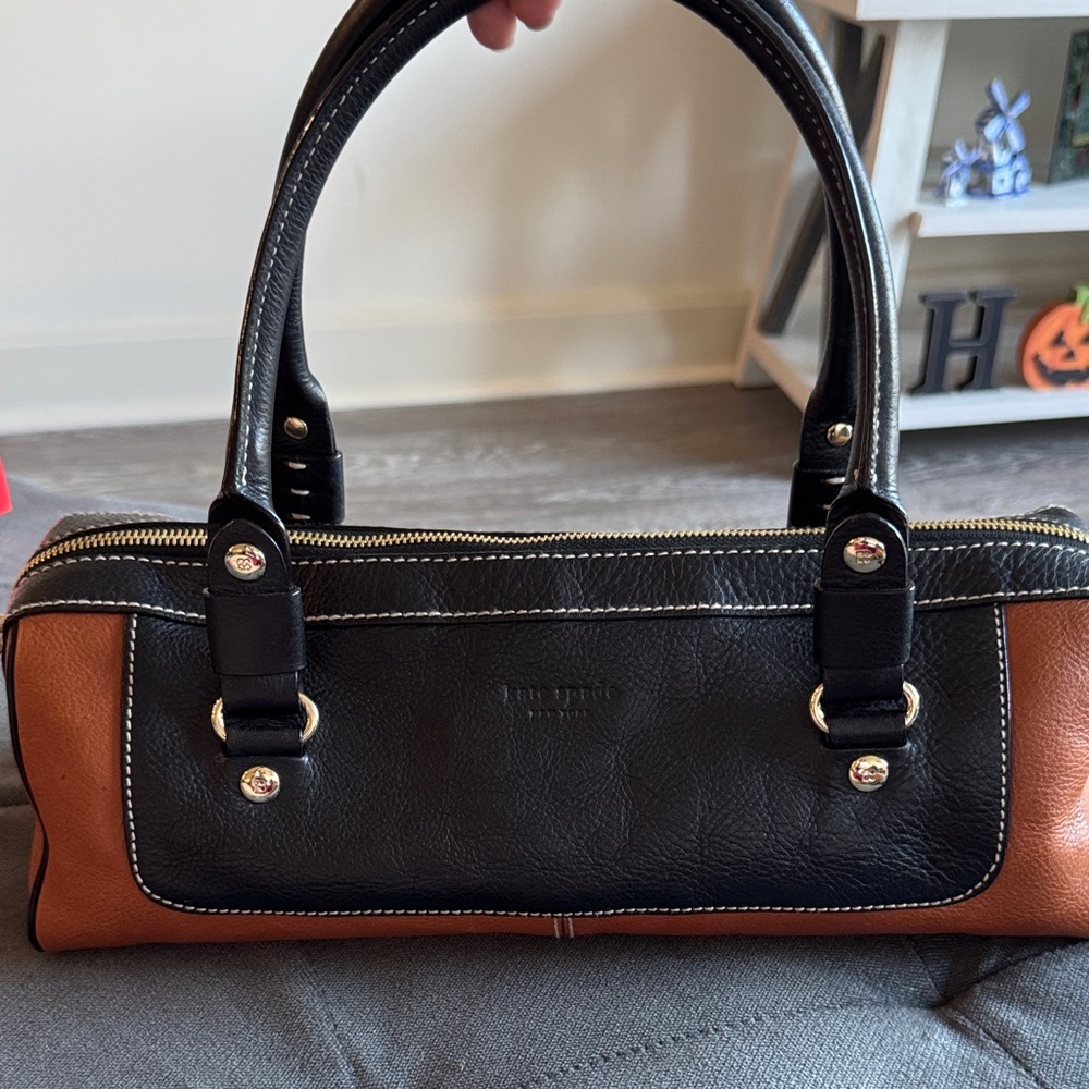 Kate Spade Black and Tan Shoulder Bag